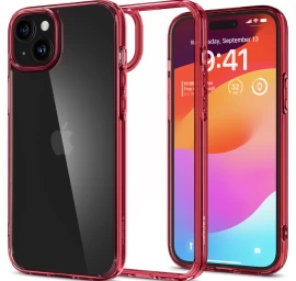 Ultra Hibridinis Dėklas iphone 15 Plus Raudonos Spalvos