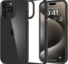 Ultra Hibridinis Dėklas iphone 15 Pro, Matinis, Juodas