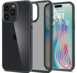 Ultra Hibridinis Dėklas iphone 15 Pro Max Tamsiai žalias