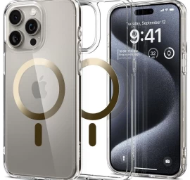 Ultra Hybrid Mag Dėklas Su Magsafe Iphone 15 Pro Auksinis