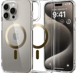 Ultra Hybrid Mag Dėklas Su Magsafe Iphone 15 Pro Max Auksinis