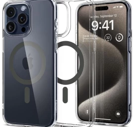 ultra Hybrid Mag Dėklas Su magsafe, Skirtas iphone 15 Pro Max, Grafito Spalvos