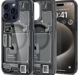 ultra Hybrid Mag Dėklas Su magsafe, Skirtas iphone 15 Pro Max, Pilkai Juodas