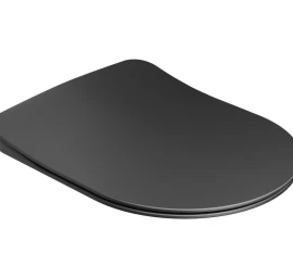 Unitazo dangtis-sėdynė Uni Chrome Flat juodas, X01795