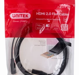 UNITEK HDMI CABLE 2.0 4K60HZ,FLAT,2M,C11063BK-2M