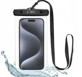 Universalus Neperšlampamas Dangtelis Išmaniesiems Telefonams Iki 6,9'' - Juodas