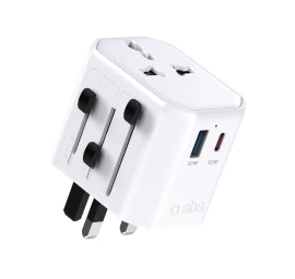 Universalus Usb-c Usb-a Eu Uk Us Aus Kelioninis Maitinimo Adapteris - Baltas