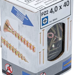 Universalūs varžtai | Cross Slot PZ2 | 4.0 x 40 mm | 150 vnt. (88043)
