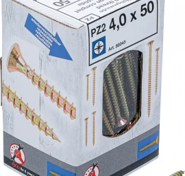 Universalūs varžtai | Cross Slot PZ2 | 4.0 x 50 mm | 120 vnt. (88045)