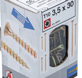 Universalūs varžtai | T-Star (Torx) T10 | 3,5 x 30 mm | 200 vnt. (88001)