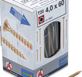Universalūs varžtai | T-Star (Torx) T20 | 4.0 x 60 mm | 110 vnt. (88007)