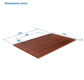 Up Up Stalviršis M Tamsaus riešuto spalvos, 1200x750x25mm (LMDP)