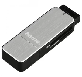 USB 3.0 card reader Hama SD/microSD silver