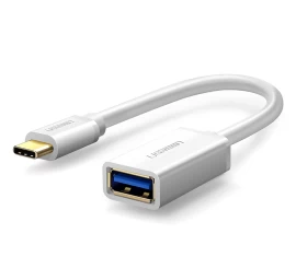 Usb-a 3.0 (moteriškos Lyties) - Usb-c 3.0 (vyriškos Lyties) Otg Adapteris - Baltas