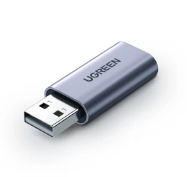 Usb-a į Minijack 3,5 Mm Ausinių Garso Adapteris Pilkos Spalvos