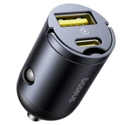 Usb-a Usb-c 30 W Automobilinis įkroviklis - Juodas