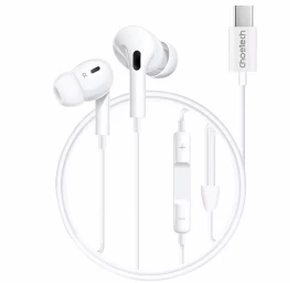 Usb-c Ausinės į Ausis Su 1,2 M Kabeliu - Baltos Spalvos