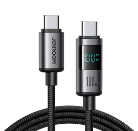 Usb-c Ekrano Kabelis 100w 1,2 M - Juodas