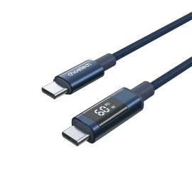 Usb-c Ekrano Kabelis Pd 60 W 1,2 M - Mėlynas