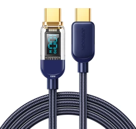 Usb-c Greitojo įkrovimo Ir Duomenų Perdavimo Kabelis 100 W 1,2 M Mėlynas