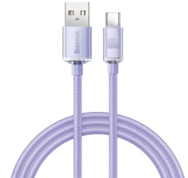 Usb-c Greitojo įkrovimo Ir Duomenų Perdavimo Kabelis Usb-c 100w 1,2 M Violetinės Spalvos