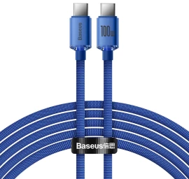 Usb-c Greitojo įkrovimo Ir Duomenų Perdavimo Kabelis Usb-c 100w 2 M Mėlynas