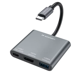 Usb-c į Usb-c Usb-a Hdmi Pd 10 Gb/s 4k Skirstytuvas - Pilkas