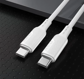 Usb-c įkrovimo Ir Duomenų Perdavimo Kabelis 100w Pd 1 M, Baltas
