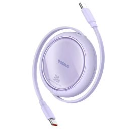 Usb-c Ištraukiamas Kabelis 100w Free2draw Mini 1 M Violetinės Spalvos