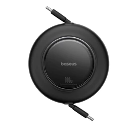 Usb-c Ištraukiamasis Kabelis 100w 2 M - Juodas
