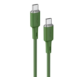 Usb-c Kabelis 60w 20v 3a 1,2 M Alyvuogių žalios Spalvos