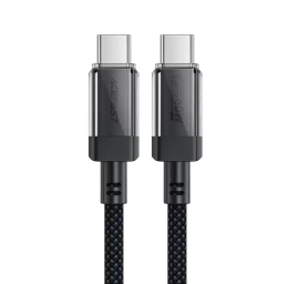 Usb-c Kabelis Su Nailono Pynele Pd 60w 480mbps - Juodas