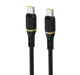 Usb-c Kabelis Su Silikonine Apyranke L25c 60w 1 M - Juodas