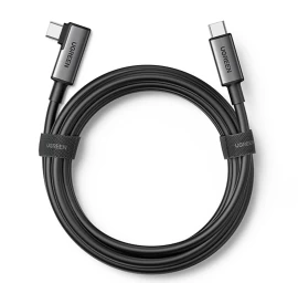 Usb-c Kampinis Kabelis Su Vr Akinių oculus Quest 2 Palaikymu 60w 5 M Juodas