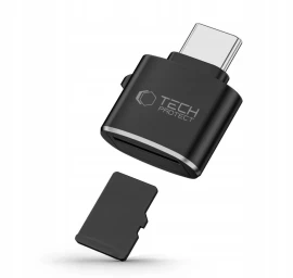 Usb-c Microsd Atminties Kortelių Skaitytuvo Adapteris - Juodas