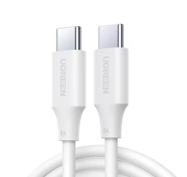 Usb-c Pd Qc 100w 5a 480mbps Kabelis 2 M Baltas