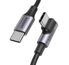 Usb-c Pd Qc 100w 5a Kampinis 1 M Ilgio Juodas Kabelis
