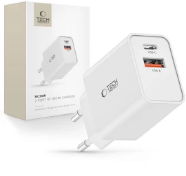 Usb-c Pd / Usb-a Qc Tinklo įkroviklis 30 W - Baltas