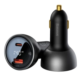 Usb-c Pd3.1 140w Usb-c Automobilinis įkroviklis + Usb-c Kabelis 1 M, Juodas