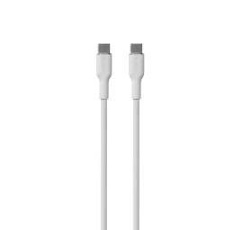 Usb-c Silikoninis Kabelis 60w 1,5 M - Baltas