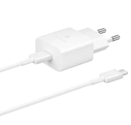 Usb-c Tinklo įkroviklis 15w Pd Afc + Usb-c Kabelis, Baltas