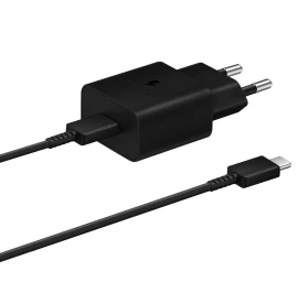 Usb-c Tinklo įkroviklis 15w Pd Afc + Usb-c Kabelis, Juodas