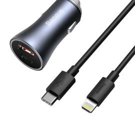 Usb-c Usb 40w Pd Qc Scp Fcp Afc Greitasis Automobilinis įkroviklis + Usb-c - lightning Laidas Pilkos Spalvos Usb-c Usb 40w Pd Qc Scp Fcp Afc Greitasis Automobilinis įkroviklis + Usb-c - lightning Laidas Pilkos Spalvos