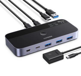 Usb-c Usb-a 10gb/s Jungiklis - Pilkas