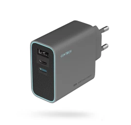 Usb-c Usb-a Gan 65 W Tinklo įkroviklis - Pilkas