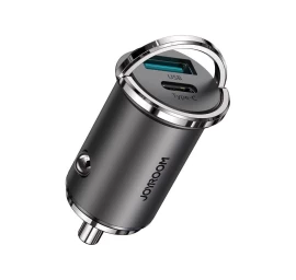 Usb-c Usb Greitasis Automobilinis įkroviklis 45w 5a Pd Qc 3.0 Afc Scp Pilkos Spalvos