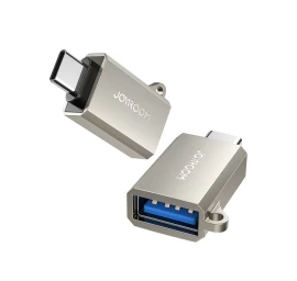 Usb-c (vyriškas) - Usb-a (moteriškas) Adapteris Su Kilpa - Sidabrinis