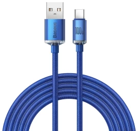 Usb Ir Usb-c Greitojo įkrovimo Ir Duomenų Perdavimo Kabelis 2 M Mėlynas