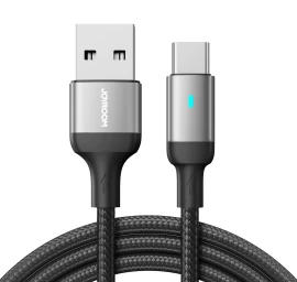 Usb Ir Usb-c Greitojo įkrovimo Laidas A10 Serijos 3a 1,2 M Juodas