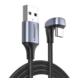 Usb Ir Usb-c Kampinis Kabelis, Skirtas žaidėjams Qc Afc Fcp 1 M - Pilkas